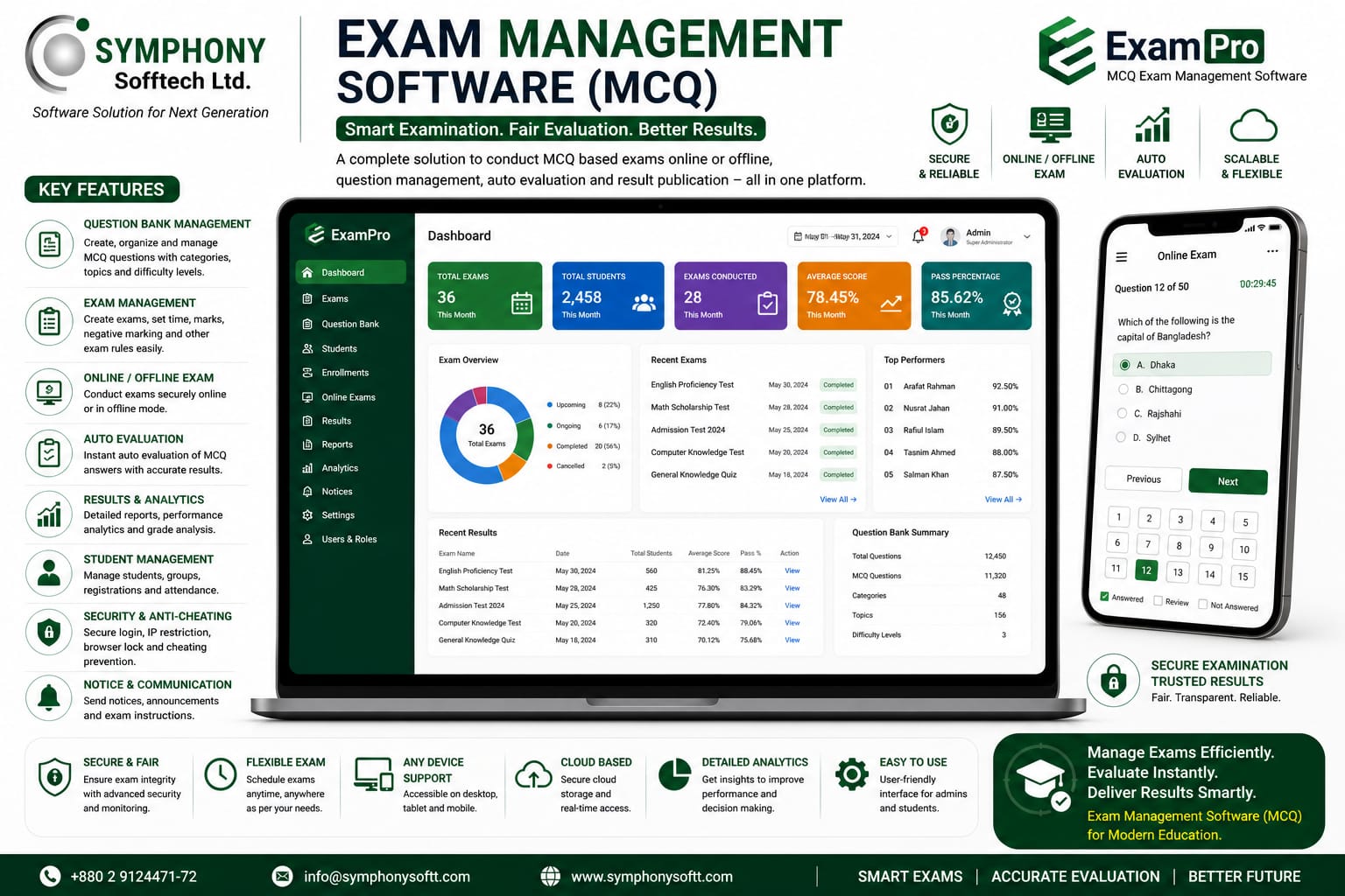 Exam Management System (MCQ)
